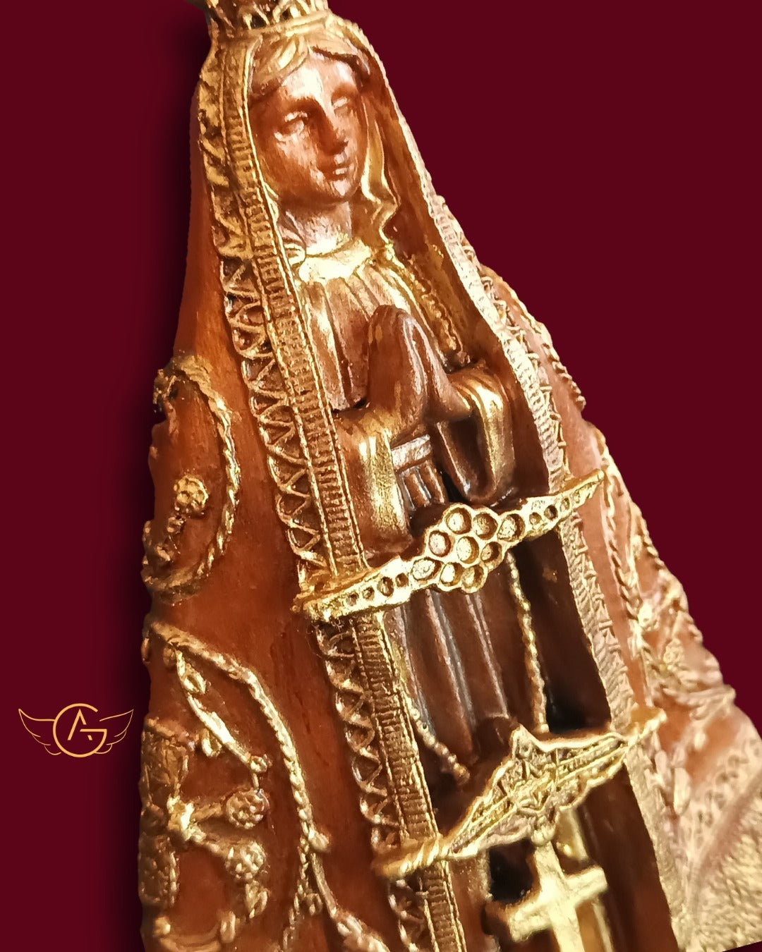 Imagem Nossa Senhora Aparecida com Decoupáge