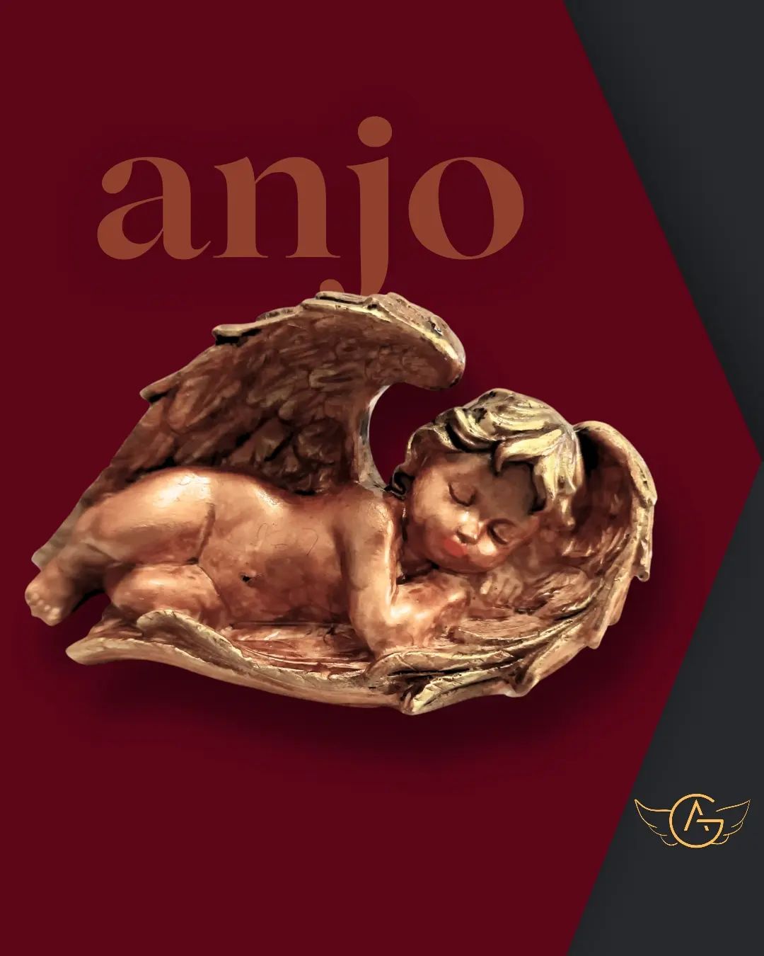anjo deitado artesanato
